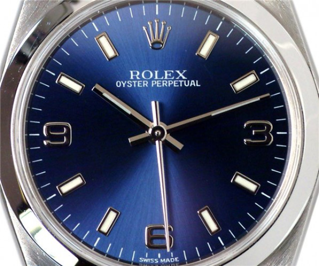 Rolex 77080 Steel on Oyster Blue, 3-6-9